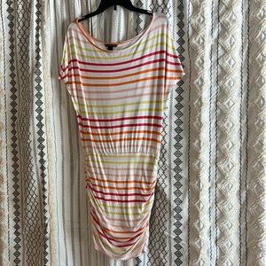 Beach cover up dress from VS. Off shoulder fit, ruched bottom. Size s